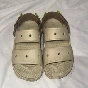 Croc Beige Sandals Size 8